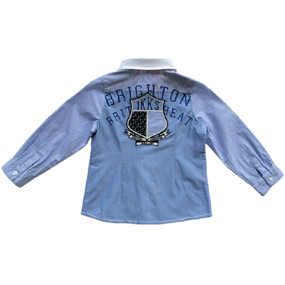 IKKS Little Boys Bleu Grise Shirt Blue SZ3